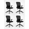 Kit 4 Cadeiras de Escritório Diretor Pulse - Preta - 1