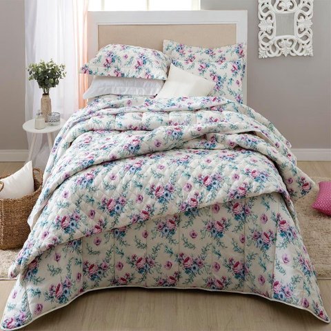Jogo de Cama Queen Duplo 250x240cm Alana 140f Realce Premium