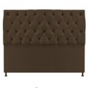 Ver imagem 1 de Cabeceira Sofia 140 cm Casal Suede Marrom - Doce Sonho Móveis