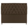 Cabeceira Sofia 140 cm Casal Suede Marrom - Doce Sonho Móveis - 1