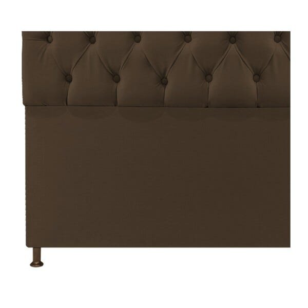 Cabeceira Sofia 140 cm Casal Suede Marrom - Doce Sonho Móveis - 5