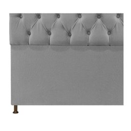Cabeceira Sofia 140 cm Casal Suede Cinza - Doce Sonho Móveis - 5