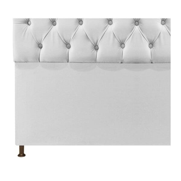 Cabeceira Sofia 140 cm Casal Suede Branco - Doce Sonho Móveis - 5