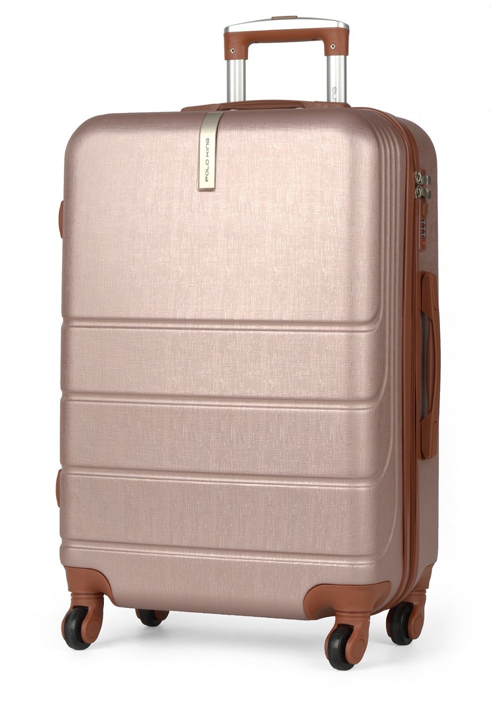 Conjunto com 3 Malas para Viagem + 2 Frasqueiras Rose PK Luxcell - Rodinha 360º - ABS - 3