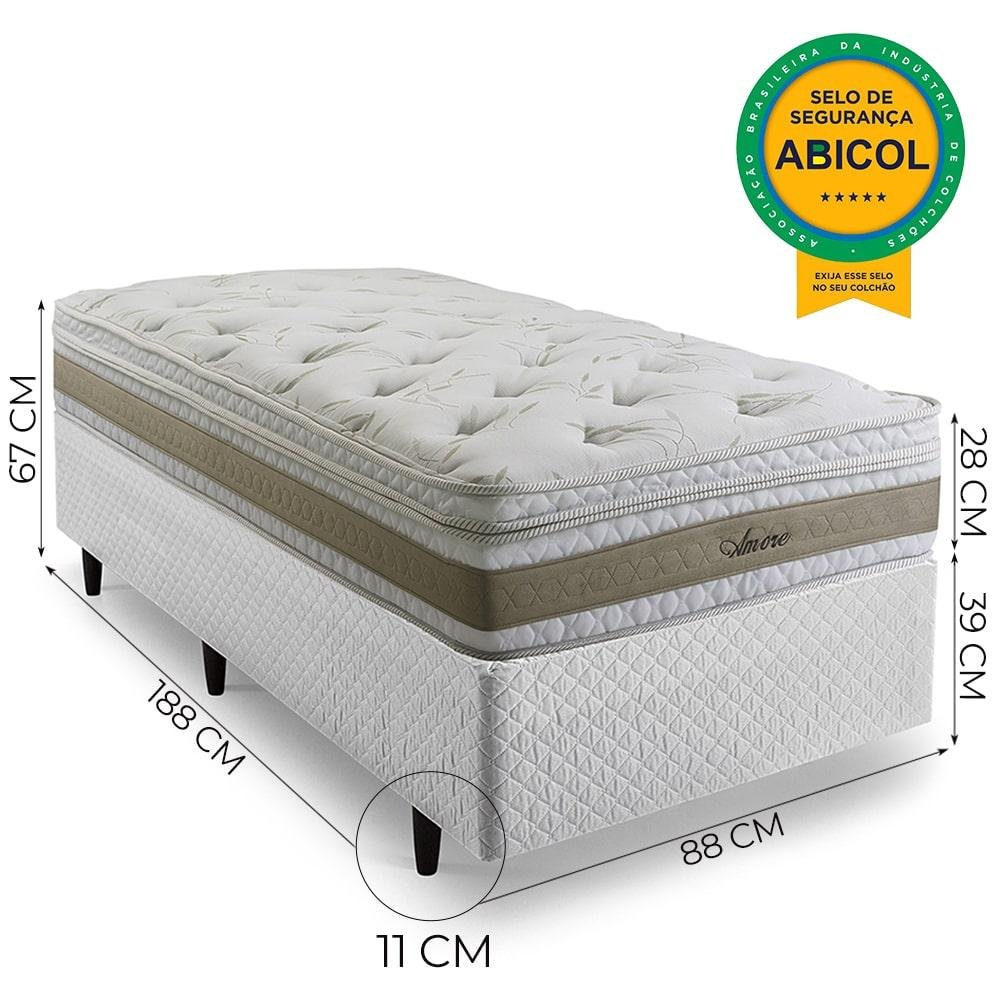 Cama Box Queen Size Herval Amore, Molas Ensacadas