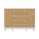 Ver imagem 7 de Cômoda Infantil 125cm 2 Portas e 4 Gavetas Allegra Multimóveis Mp4445 Branco/madeirado