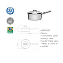 Ver imagem 6 de Jogo de Panelas 3 Peças Inox Fundo Triplo Solar Tramontina