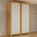 Ver imagem 1 de Guarda-roupa Solteiro Pratico 2 Portas 2 Gavetas Camaru/perola - Robel