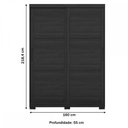 Ver imagem 4 de Guarda-roupa Solteiro Pratico 2 Portas 2 Gavetas Camaru/perola - Robel
