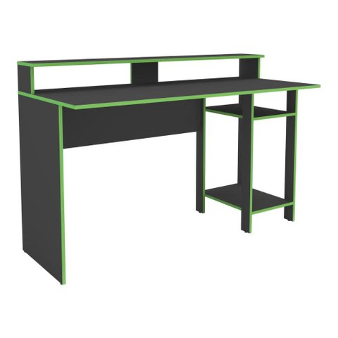 Mesa Gamer para Computador 136cm Multimóveis CR25357 Grafite/Verde
