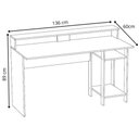 Ver imagem 2 de Mesa Gamer para Computador 136cm Multimóveis CR25357 Grafite/Verde