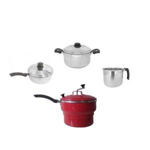 Kit Jogo De Panelas Não Inox Quatro Peças