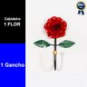 Cabideiro de Parede Cabide para Toalha 1 Gancho Flor Vermelha - 2