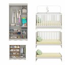 Ver imagem 5 de Quarto de Bebê Completo com Berço Americano 3 em 1 p/Colchão 130x70cm Realeza Multimóveis MP4591