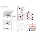 Ver imagem 4 de Quarto de Bebê Completo com Berço Americano 3 em 1 p/Colchão 130x70cm Realeza Multimóveis MP4591