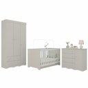 Ver imagem 2 de Quarto de Bebê Completo com Berço Americano 3 em 1 p/Colchão 130x70cm Realeza Multimóveis MP4591