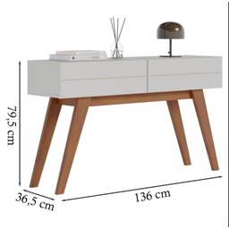 Aparador Noronha 2 Gavetas Off White Matte|luart´s Decor Colibri - 6