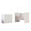 Ver imagem 2 de Quarto Infantil Completo Iris 1 Porta 4 Gavetas Branco - Pnr Móveis