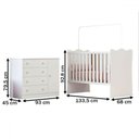 Ver imagem 4 de Quarto Infantil Completo Iris 1 Porta 4 Gavetas Branco - Pnr Móveis