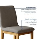 Ver imagem 6 de Kit 6 Cadeiras para Sala de Jantar Pés Madeira Maciça Bella Cinza/Cinamomo/Linho Prata