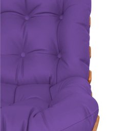 Poltrona com Puff Costela Base Fixa Corano Roxo - 6
