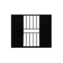 Ver imagem 1 de Veneziana 6 Folhas Aluminio Preto com Grade 1,00x1,00