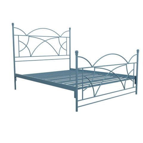 Cama de Ferro Arábia Queen Size Icamas Azul Bebê