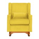 Ver imagem 2 de Poltrona Decorativa Aurora Balanço Vovo Suede Amarelo - Fm
