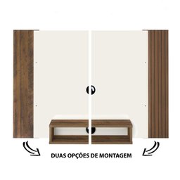 Painel com Suporte TV 47" Multimóveis CR45155 Pinho/Off White - 3