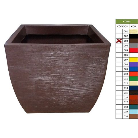 Vaso Planta 55x60 Trapézio Moderno Polietileno BGPLASTICOS CINZA CIMENTO 004