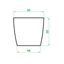 Ver imagem 3 de Vaso Planta 55x60 Trapézio Moderno Polietileno BGPLASTICOS CINZA CIMENTO 004