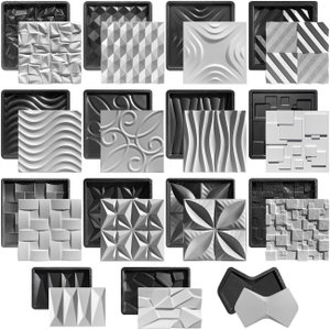 Conjunto 15 Formas 3d Gesso e Cimento Abs