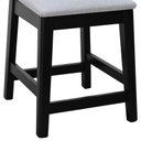 Ver mais imagens de Kit 2 Banquetas Baixa/cadeira Gabi Madeira Encosto Telinha Assento Est.-preto-linho Bege Mescla Imp.