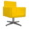 Kit Namoradeira e Poltrona Beatriz Base Giratória de Metal Corano Amarelo - Doce Sonho Móveis - 2