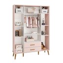 Ver imagem 6 de Kit Comoda Sapateira e Guarda Roupa Isis Pés Retrô 4 Portas 2 Gavetas Infantil Reller