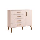 Ver imagem 3 de Kit Comoda Sapateira e Guarda Roupa Isis Pés Retrô 4 Portas 2 Gavetas Infantil Reller