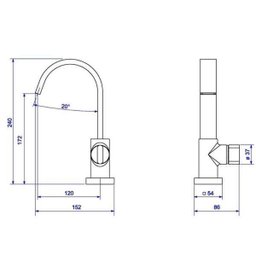 Torneira Lavatório Banheiro Cromada Luxo 1/4 de volta - 3 Torneira Lavatório Banheiro Cromada Luxo 1/4 de volta - 3