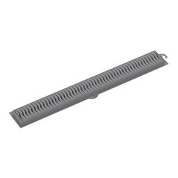 Ralo Linear 50 Cm Cinza Tigre - 1 Ralo Linear 50 Cm Cinza Tigre - 1