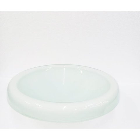CUBA DE VIDRO CHAPEU 42CM BRANCA