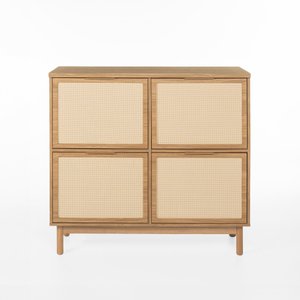 Sapateira Kaki 4 Portas 104 Cm X 105 Cm X 35 Cm Tauari - Telinha Rattan
