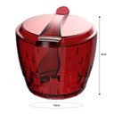 Ver imagem 2 de Açucareiro Plástico Com Colher Trama 500g - Colors - Vermelho