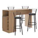 Ver imagem 2 de Kit Bancada Gourmet Multiuso para Cozinha com 4 Banquetas Alta