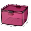 Ver imagem 3 de Pote Pequeno Hermético 0,75 Litros Retangular - Rosa