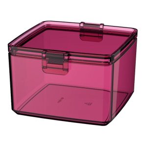 Pote Pequeno Hermético 0,75 Litros Retangular - Rosa