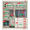 Ver imagem 7 de Guarda Roupa Zurique 1 Porta Espelhada 100% Mdf Peroba Off White - Móveis Europa