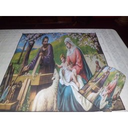 TOALHA ESOTÉRICA SAGRADA FAMILIA AMOR CELESTE VIRGEM MARIA - 5