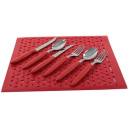 Grade De Pia Proteção Escorredor de Copos e Talheres - Colors - Vermelho - 1