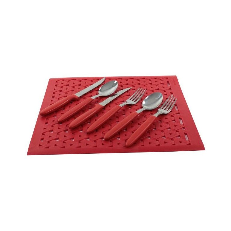 Grade De Pia Proteção Escorredor de Copos e Talheres - Colors - Vermelho Grade De Pia Proteção Escorredor de Copos e Talheres - Colors - Vermelho