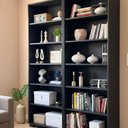 Ver imagem 1 de Kit 2 Estantes para Livros com 5 Prateleiras Cada 121x188x34cm Preto