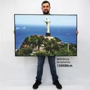 Ver imagem 3 de Quadro Decorativo em Canvas Paisagem Rio de Janeiro Cristo Redentor TaColado Moldura Madeira 120 x 8